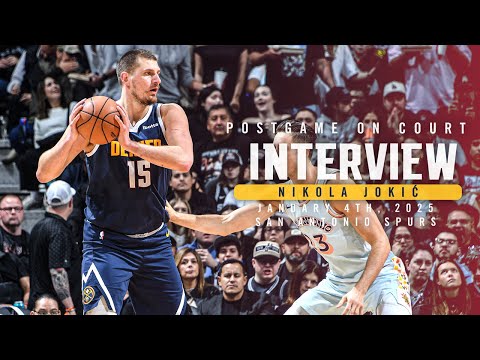 Nikola Jokić Full Postgame On-Court Interview vs. Spurs 🎙️ | 1/4/25