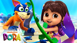 Dora Saves Fairytale Land! #8 🧜‍♀️Mermaid Swiper & the Pirate Three Little Pigs! | Dora & Friends