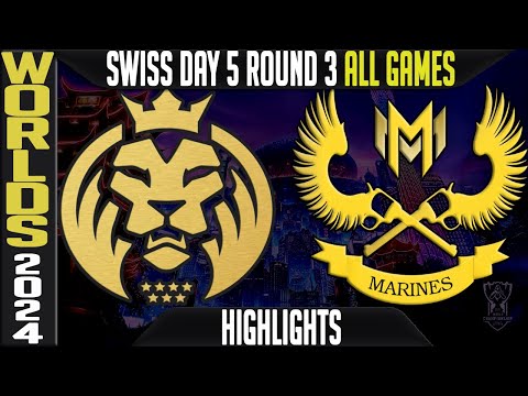 MDK vs GAM Highlights ALL GAMES | LoL Worlds 2024 Day 5 Round 3 | MAD Lions vs Gigabyte Marine