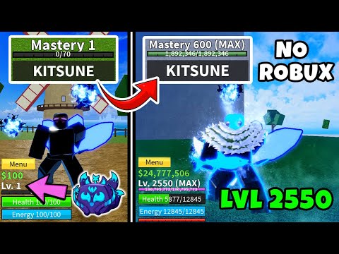 Full Body Haki "NOOB TO PRO" using *KITSUNE* Fruit without Robux | Unlocked SHARK v4 Full Awakening!