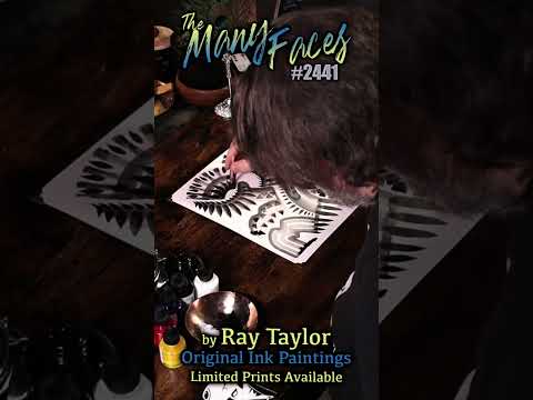 #2441 The Many Faces 2024 Collection: Ink Painting Process Timelapse with Ray Taylor