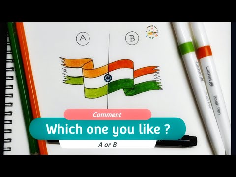 Republic day drawing | 26 january drawing | Independence day drawing | 15 August drawing easy flag