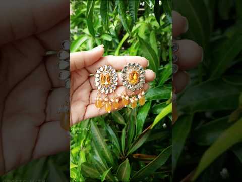 Handmade Earrings 💛 Diy Earrings #diy #diyjewellerymaking #shorts #trendingearrings #earrings