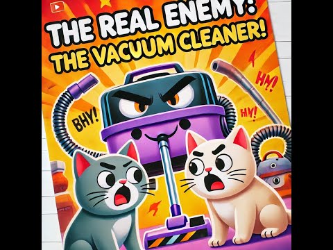 Can We Agree the Real Enemy Is the Vacuum Cleaner? #CatsDebate #FunnyCats @Sukoto140