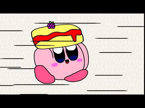 Kirby running with cake animation | Kirby Animation