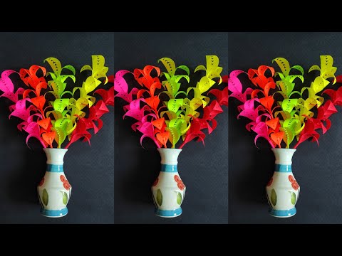 Beautiful and Easy Paper Flower|| Flowers Making Idea|| Paper Flowers|| Paper Craft Idea||