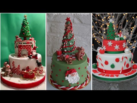 2023! Christmas Cake Ideas/Colourful Christmas Cake Designs