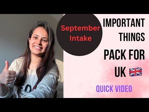 | Don’t forget to pack these things for UK 2024 🇬🇧| September Intake |