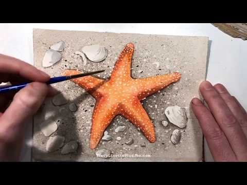 Orange Starfish Painting