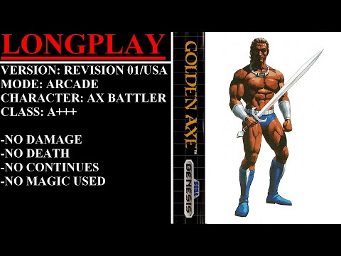 Golden Axe [Rev 01/USA] (Sega Genesis) - (Longplay - Ax Battler | Arcade Mode | A+++)