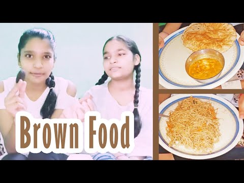 Brown Color Food Challenge | Brown Food Challenge for 24 Hours | Eating Brown Food for a Day | Funny