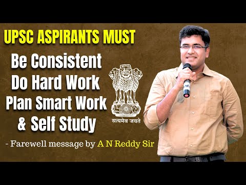 Farewell Speech by A N Reddy Sir (Dean) I Ignite IAS #aloha #upsc #consistency #smart #aspirants