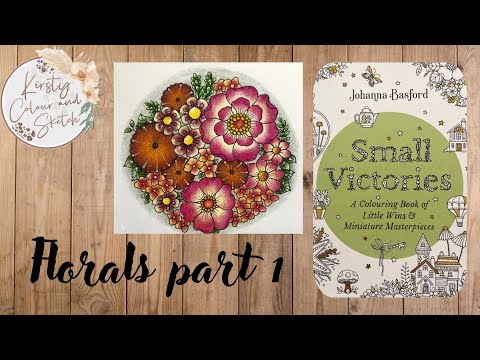 Johanna Basford small Victories COLOUR ALONG- floral page part 1