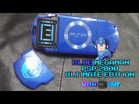 BLUE MegaMan  PSP 2000 ULTIMATE EDITION w/ TV OUT!