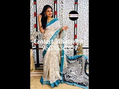 //New Arraivals//Exclusive collection kalamkari soft silk sarees//khadi weaving border//r#ytshorts#