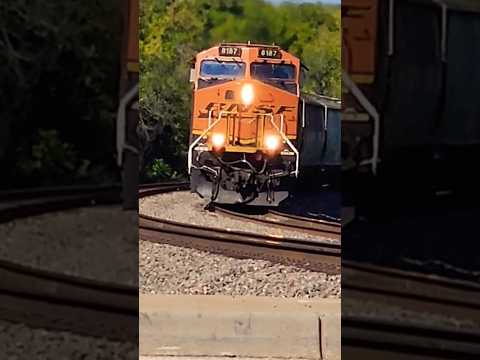 HIGH SPEED Z TRAIN LEAVES BEHIND A SLOW GRAINER! #railroad #bnsfrailroad #bnsfrailway #trains