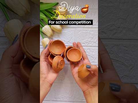 Diya decoration idea for school competition 🥰 #diyadecoration #shorts