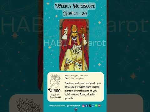 Virgo Weekly Horoscope | Nov 24-30 #horoscope #virgohoroscope #astrology #earthsignstarot