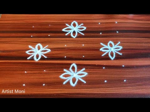 Friday Special Kolam | Easy rangoli with 6 dots