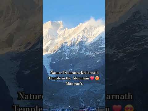 Kedarnath Temple Beauty. #shorts #kedarnath #beauty #nature #mountains #shivkailashokevasi #rishabh