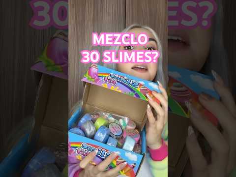 Y si mezclo 30 slimes?!😳😏 #reto