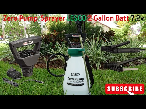 Zero Pump 2 Gallon Sprayer Lesco Battery 7.2V Rechargeable 190594 #lowesfinds