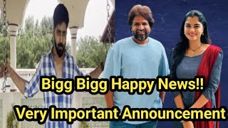 Bigg Bigg Happy News!!Very Important Announcement