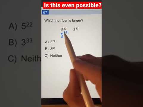 Comparing Exponents Math Hack / Algebra #maths #math #shorts #short #youtube #ecomaths #ytshorts #yt