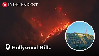 Firefighters battle new Hollywood Hills fire