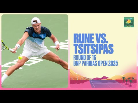 Holger Rune vs. Stefanos Tsitsipas Highlights | BNP Paribas Open 2025