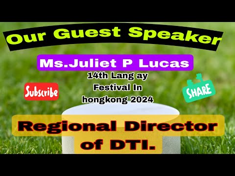 A Greatfull Message From Our Guest Speaker Ms Juliet P. Lucas #langayfestival #hongkong #2024