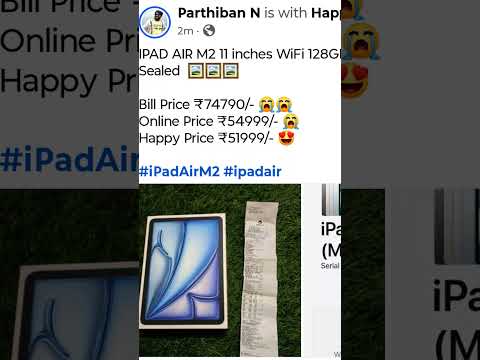 IPAD AIR M2 11 inches WiFi 128GBSealed  🖼️🖼️🖼️ ₹51999/- 😍#iPadAirM2 #ipadair