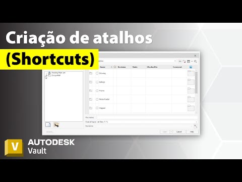 Criação de atalhos para acessar arquivos no Autodesk Vault Professional 2023