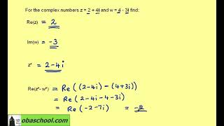 Edexcel FPMC1 - Complex Numbers - Imaginary and Complex Numbers - Complex Real and Imaginary Ex 1