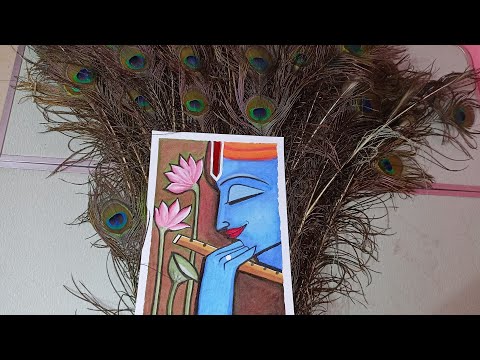 Lord Krishna Drawing With Step By Step | Krishna Drawing | Oil Pastel With Easy Draw