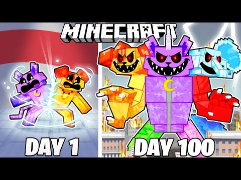 I Survived 100 Days as SMILING CRITTERS in Minecraft!