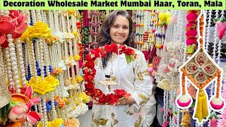 Decorations Wholesale Market Mumbai |Mala Haar Toran Wholesale Market Ganpati Decoration   #decor