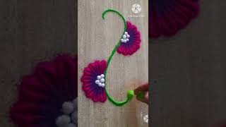 Easy flower rangoli design/Border rangoli/#rangolis #easyrangoli #dailyrangoli #diy #rangoliart