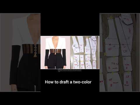 How to make a stylish 2 color blazer #sewingtutorial #100shorts2024