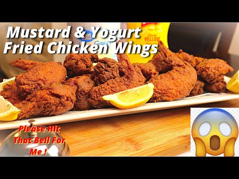 MUSTARD & YOGURT FRY CHICKEN| HOW TO MAKE MUSTARD AND YOGURT FRIED CHICKEN WINGS VIDEO RECIPE