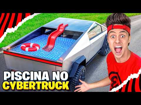 CONSTRUÍ UMA PISCINA NO MEU CYBERTRUCK!