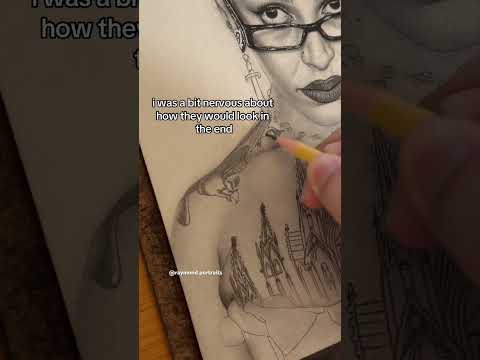 DOJA TATTOOS (tiktok:raymond.portraits) #artistdrawing #art #drawing #shortsvideo #dojacat