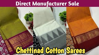 Chettinad Cotton Sarees Mahalashmi Textiles || Pure Cotton Sarees