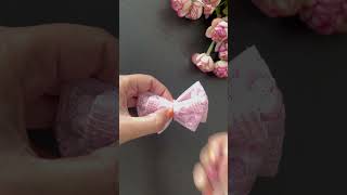 DIY hairbow from old lace #diy #crafteraditi #craftomaniabyshivi #shivangisah #easydiy #diyhairbow