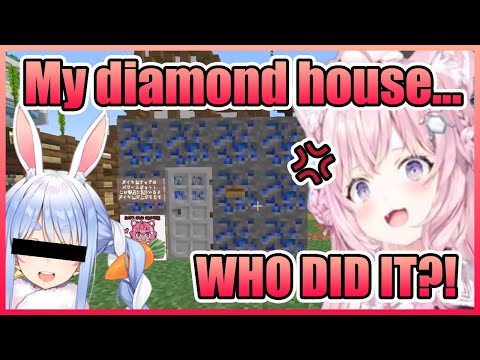 Koyori’s Reaction to Her Diamond House Got Mined by Pekora!【Hololive】