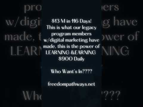 "$13 Million in Just 116 Days!" Our Legacy Builders program members have achieved incredible results