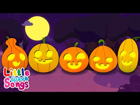 Five Little Pumpkins Halloween Song + More Nursery Rhymes | Little Wave Songs -  Baby Coco