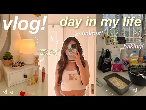 VLOG: day in my life 🌷 haircut, shopping, baking, sonny angel haul, etc