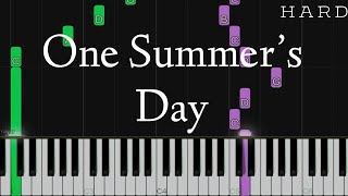 One Summer's Day - Spirited Away (Joe Hisaishi) | HARD Piano Tutorial (Arr. Torby Brand)