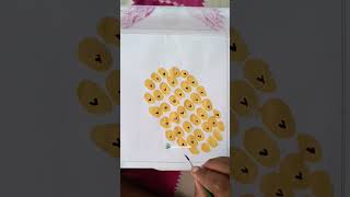 Easy pineapple fingerprint art for kids || Easy and simple fingerprint pineapple art idea